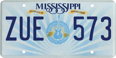 MS license plate ZUE573