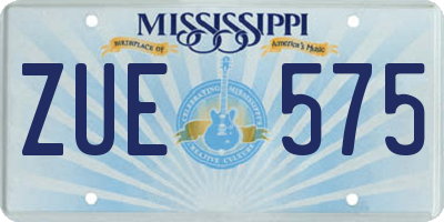 MS license plate ZUE575
