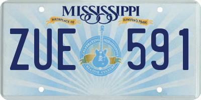 MS license plate ZUE591
