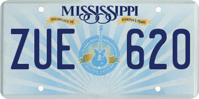 MS license plate ZUE620