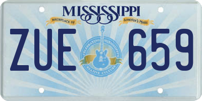 MS license plate ZUE659