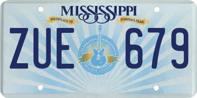 MS license plate ZUE679