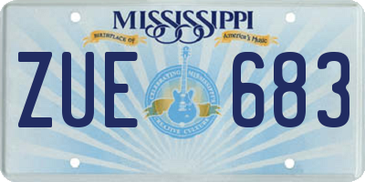 MS license plate ZUE683