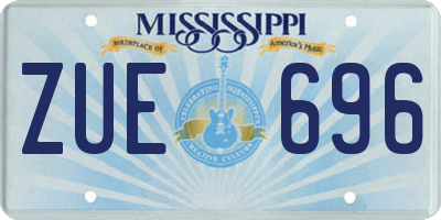 MS license plate ZUE696