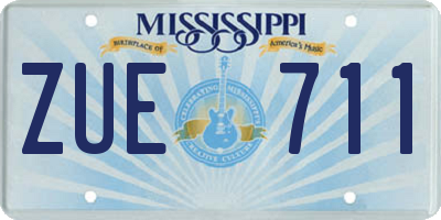 MS license plate ZUE711