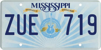 MS license plate ZUE719