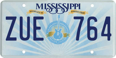 MS license plate ZUE764