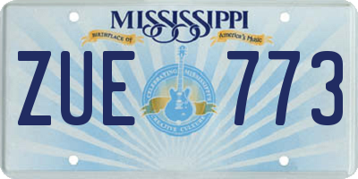 MS license plate ZUE773