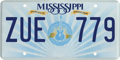 MS license plate ZUE779