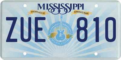 MS license plate ZUE810