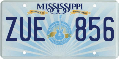 MS license plate ZUE856