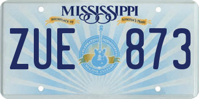 MS license plate ZUE873