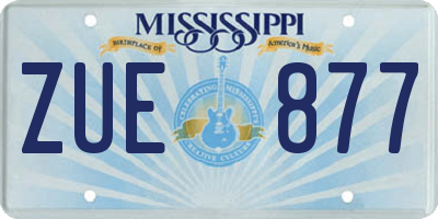 MS license plate ZUE877