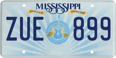MS license plate ZUE899