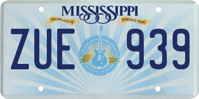 MS license plate ZUE939