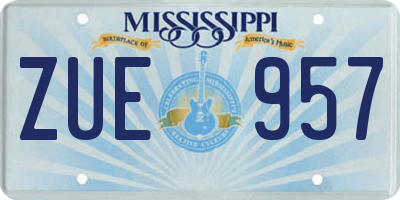 MS license plate ZUE957