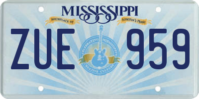 MS license plate ZUE959