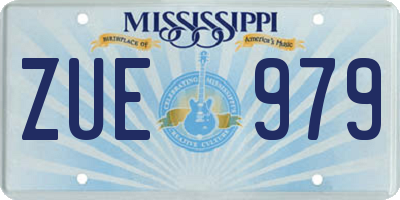 MS license plate ZUE979