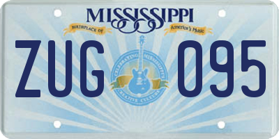 MS license plate ZUG095