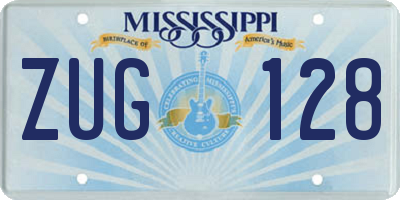 MS license plate ZUG128