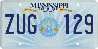 MS license plate ZUG129