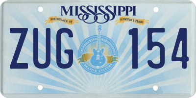 MS license plate ZUG154