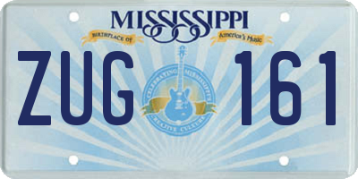 MS license plate ZUG161