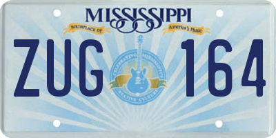 MS license plate ZUG164