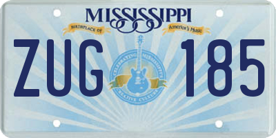 MS license plate ZUG185