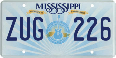 MS license plate ZUG226