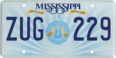 MS license plate ZUG229