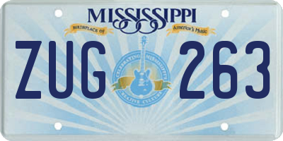 MS license plate ZUG263