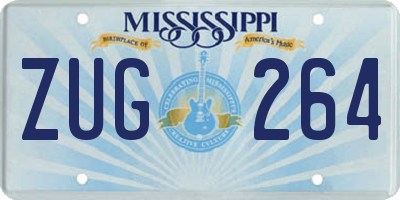 MS license plate ZUG264