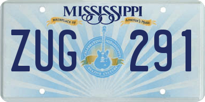 MS license plate ZUG291