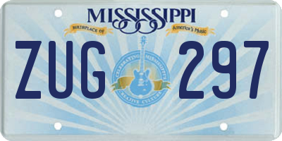 MS license plate ZUG297