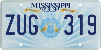 MS license plate ZUG319