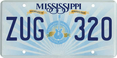 MS license plate ZUG320