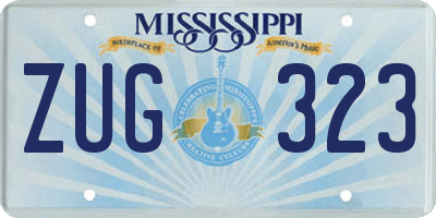 MS license plate ZUG323