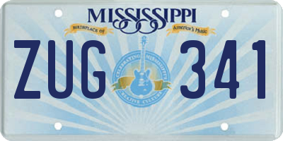 MS license plate ZUG341