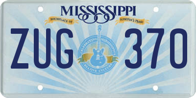 MS license plate ZUG370