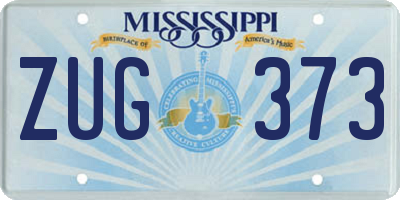 MS license plate ZUG373