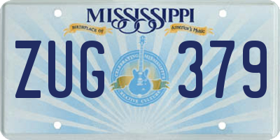 MS license plate ZUG379