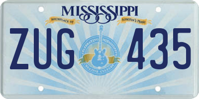 MS license plate ZUG435