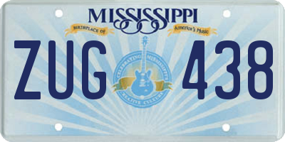 MS license plate ZUG438