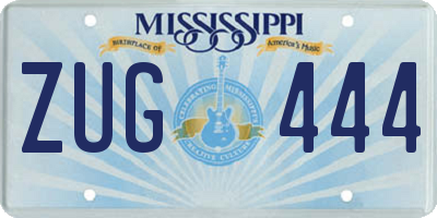 MS license plate ZUG444