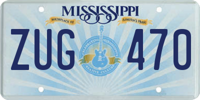 MS license plate ZUG470