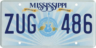 MS license plate ZUG486