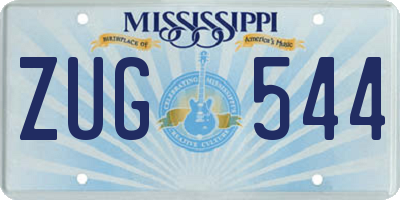 MS license plate ZUG544