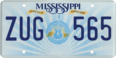 MS license plate ZUG565