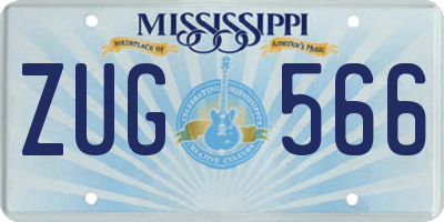 MS license plate ZUG566